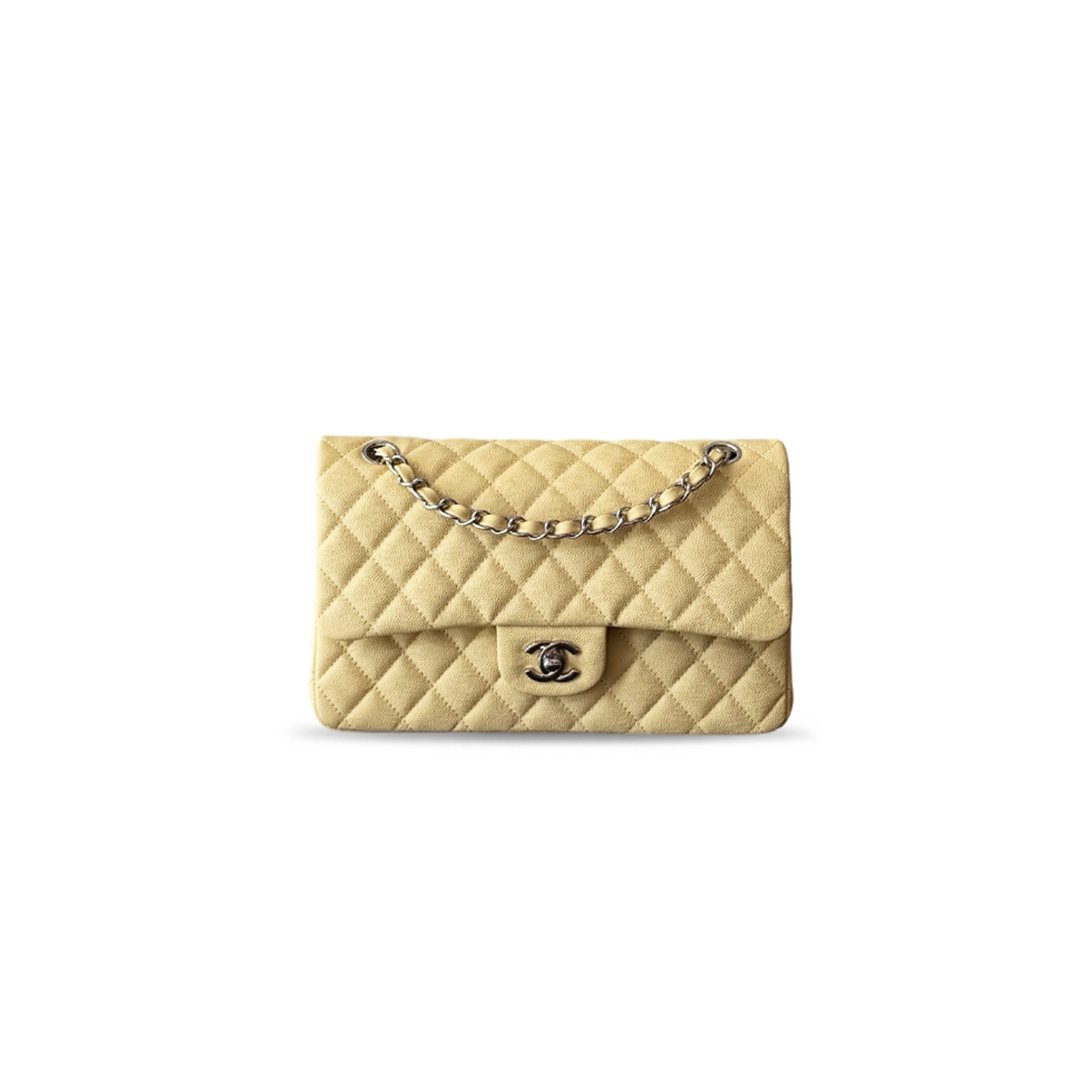 CHANEL CAVIAR QUILTED MEDIUM DOUBLE FLAP LIGHT A01112 (25.5*15.5*6.5cm)